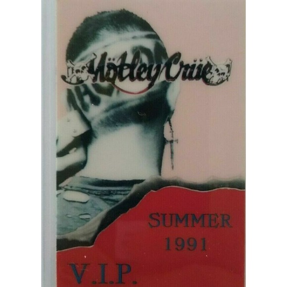 Motley Crue AC/DC 1991 VIP Backstage Pass Original Monsters Of Rock Metal Music - Picture 3 of 4